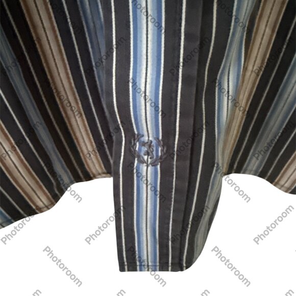 Bugatchi Mens Button Down Shirt XL Long Sleeve Striped - 100% Cotton - Picture 4 of 6